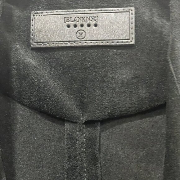BLANK NYC JACKET COCO FAUX BLACK SUEDE SZ M OPEN FRONT ROCK GRUNGE GOTHCORE - Picture 12 of 16